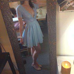 Blue lace dress